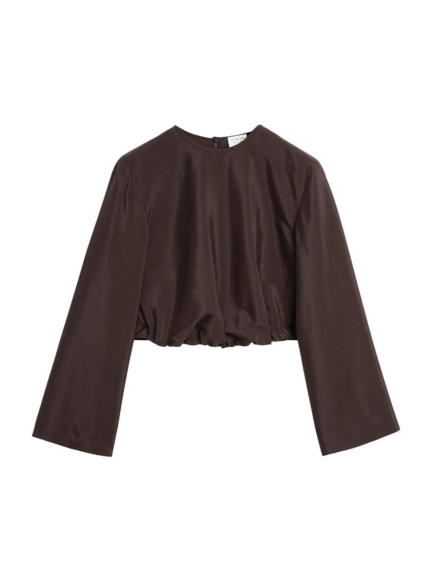 massimo dutti brown flowing top