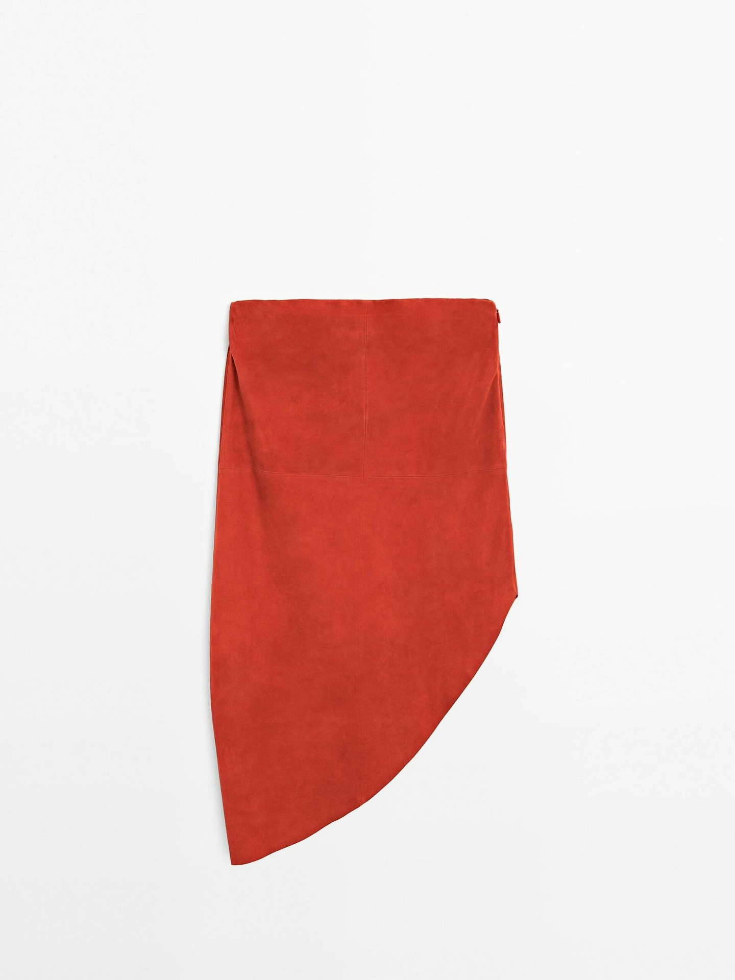 orange suede top massimo dutti