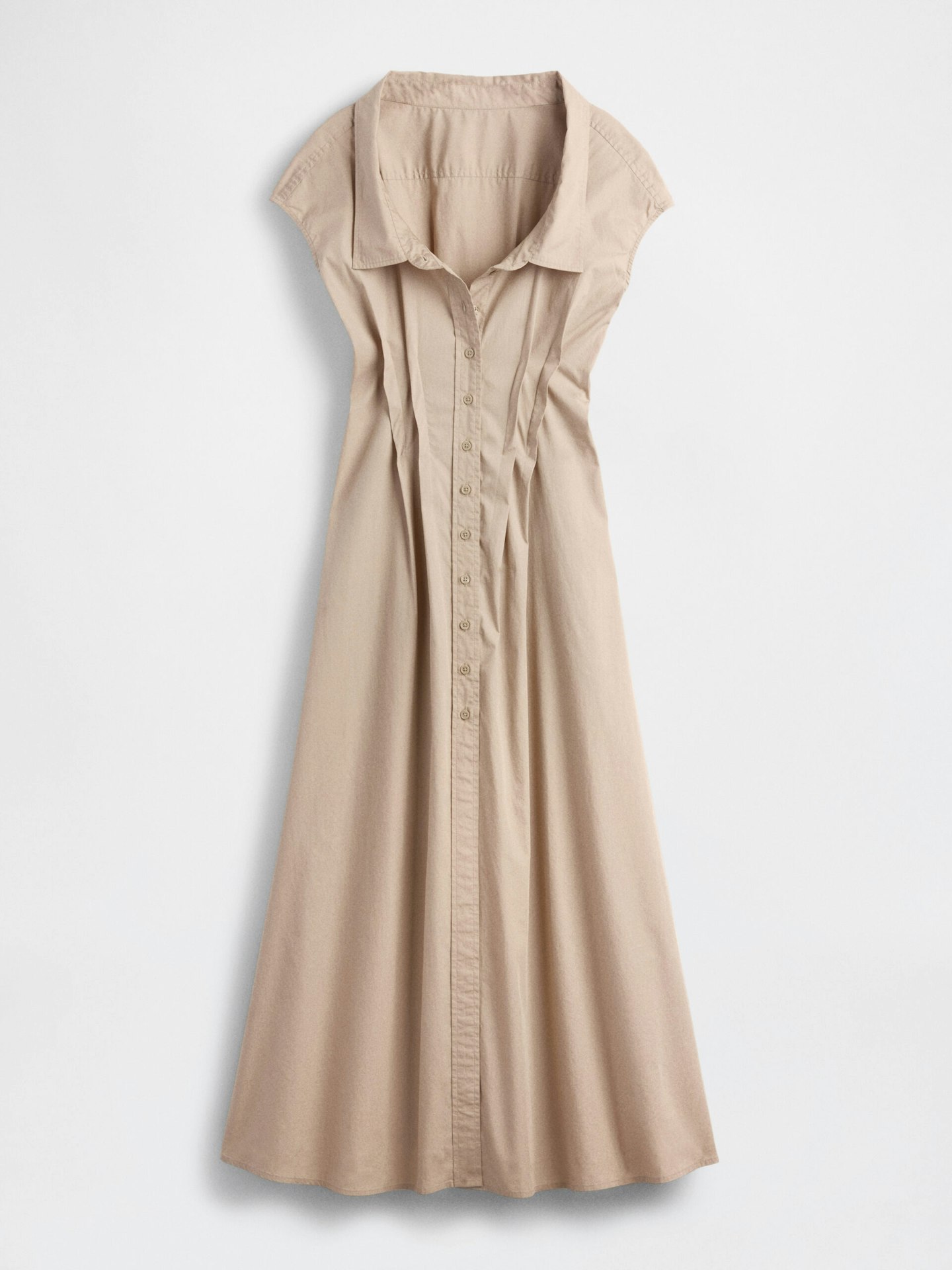 Poplin Shirtdress Studio In Beige