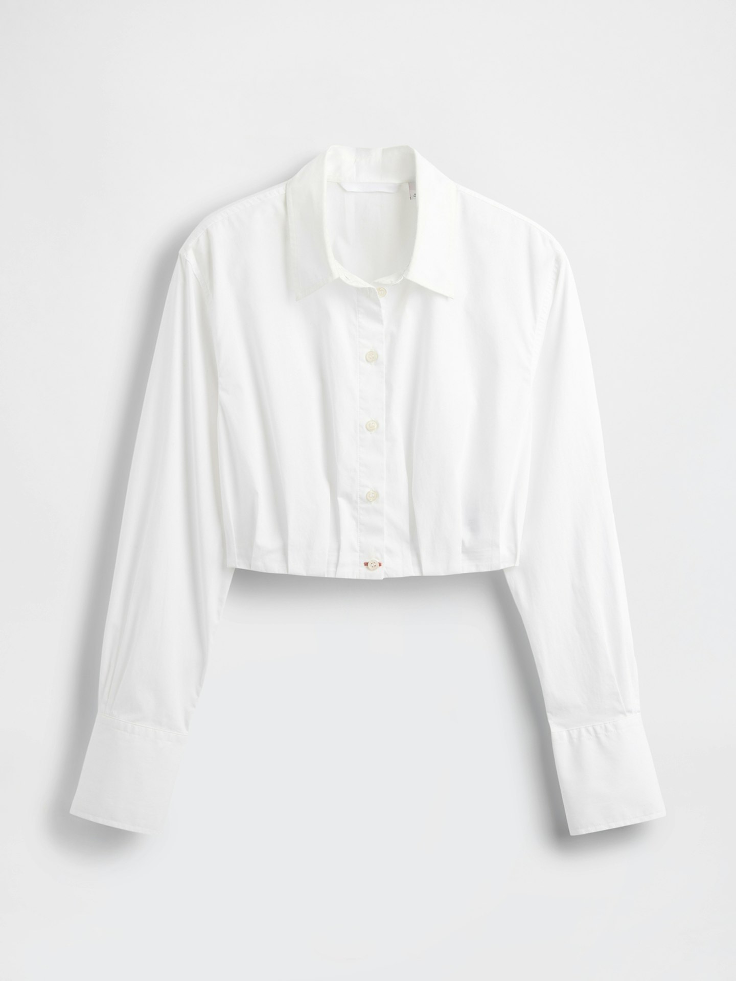 Cropped Poplin Shirt Studio In New Off White