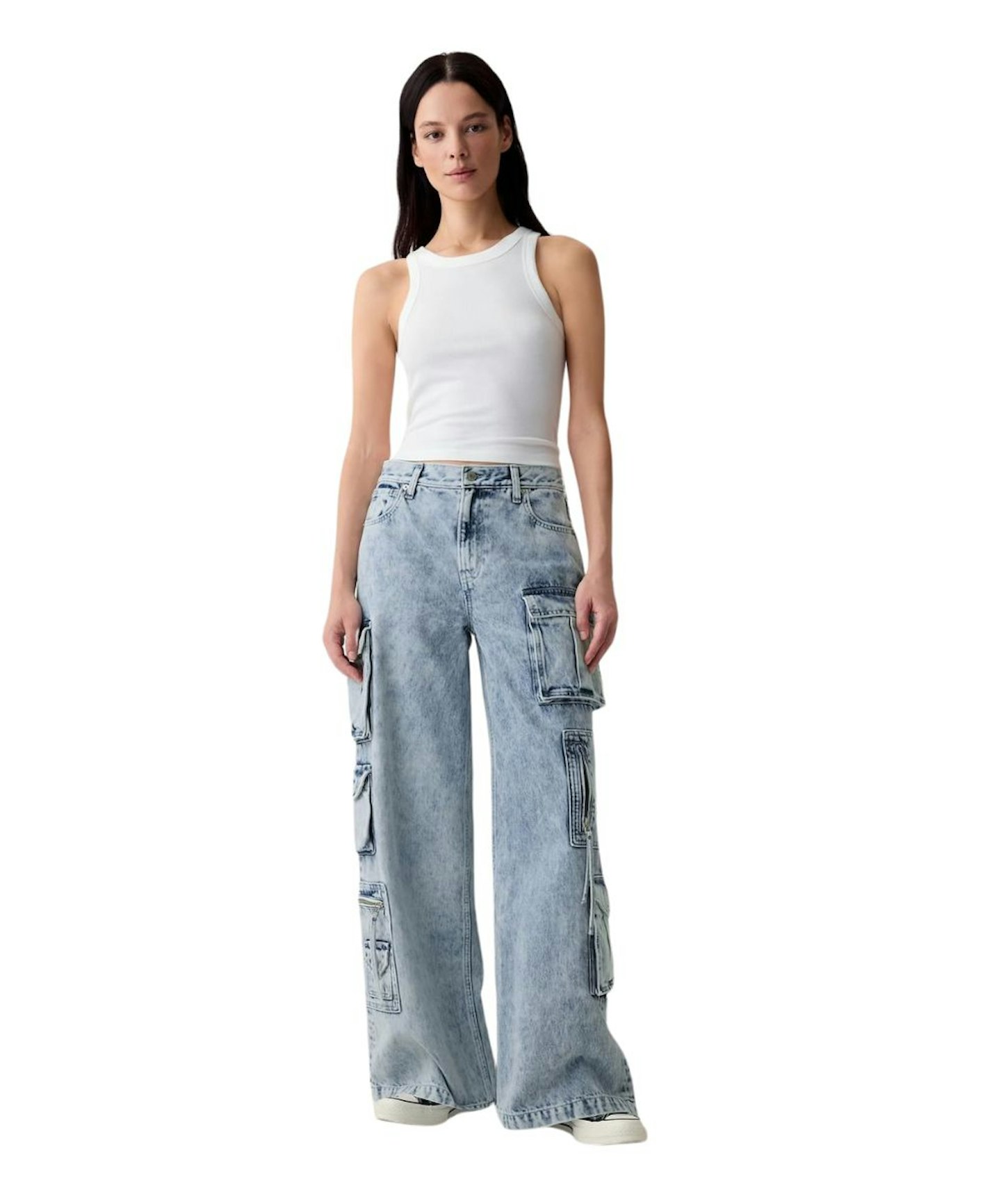 Gap, Mid Rise Cargo Jeans