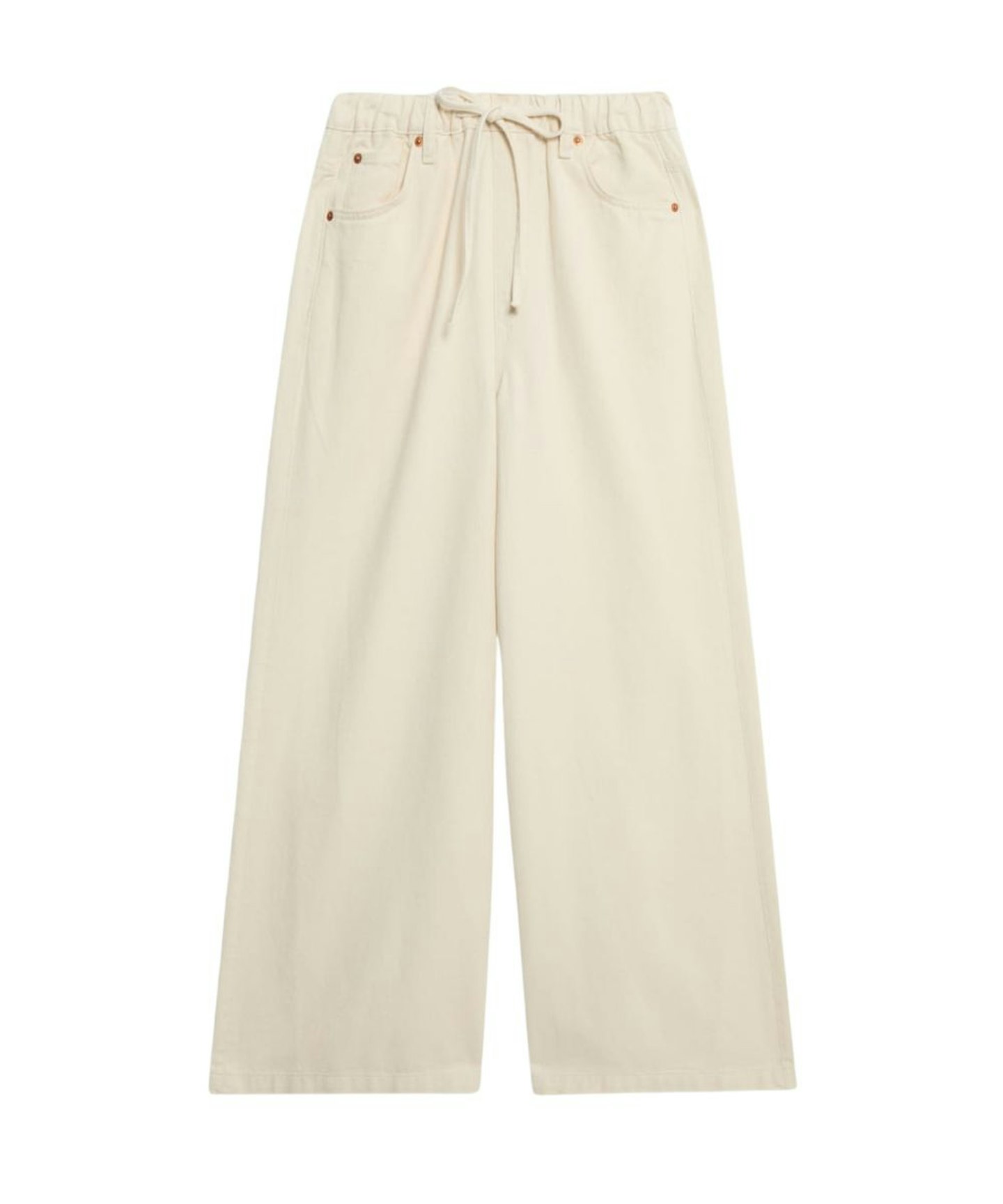 M&S, High Waisted Wide-Leg Jeans