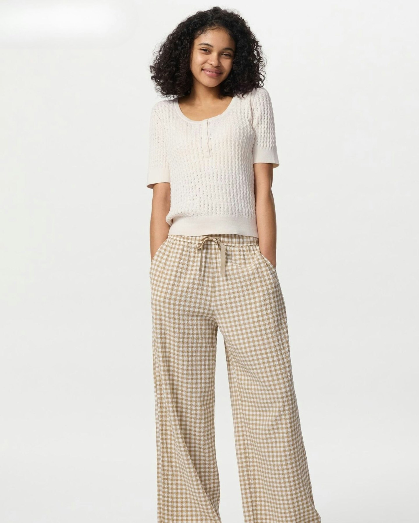 Uniqlo, Seersucker Trouser - Beige