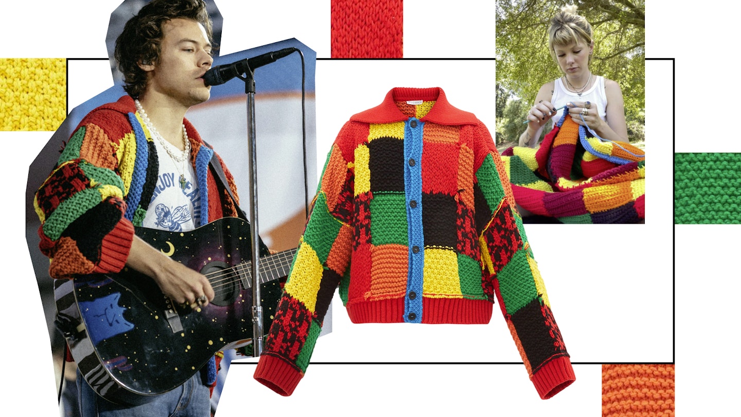 harry styles crochet jw Anderson jumper