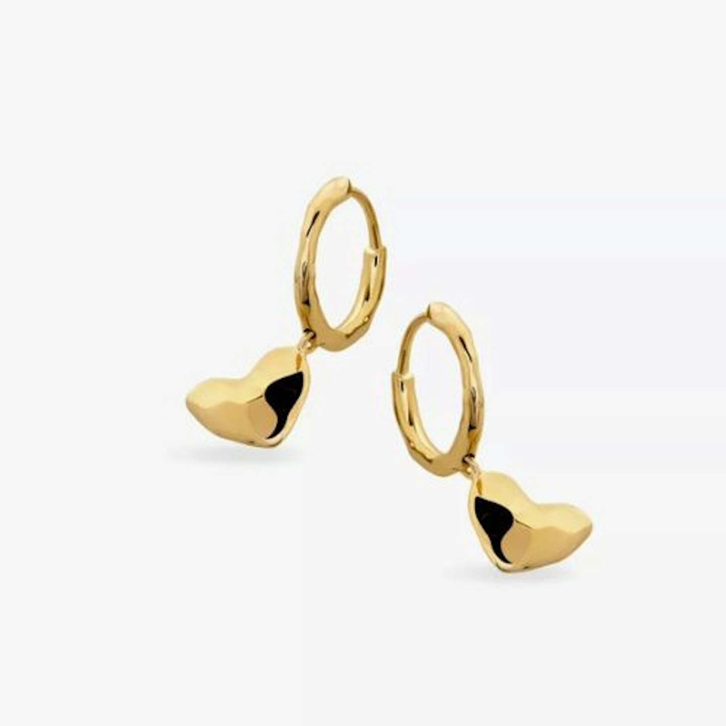 Monica Vinader Heart Drop Huggie Earrings