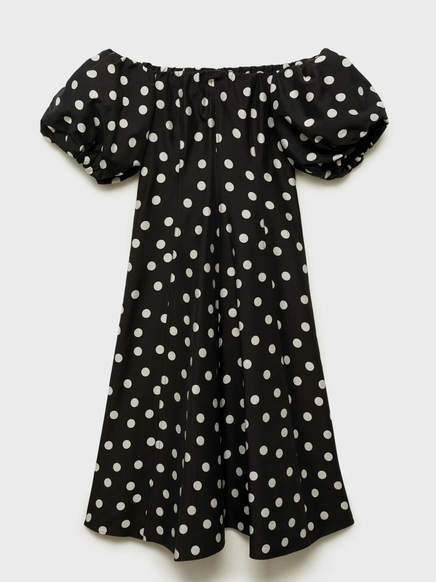 Strapless Polka-Dot Dress