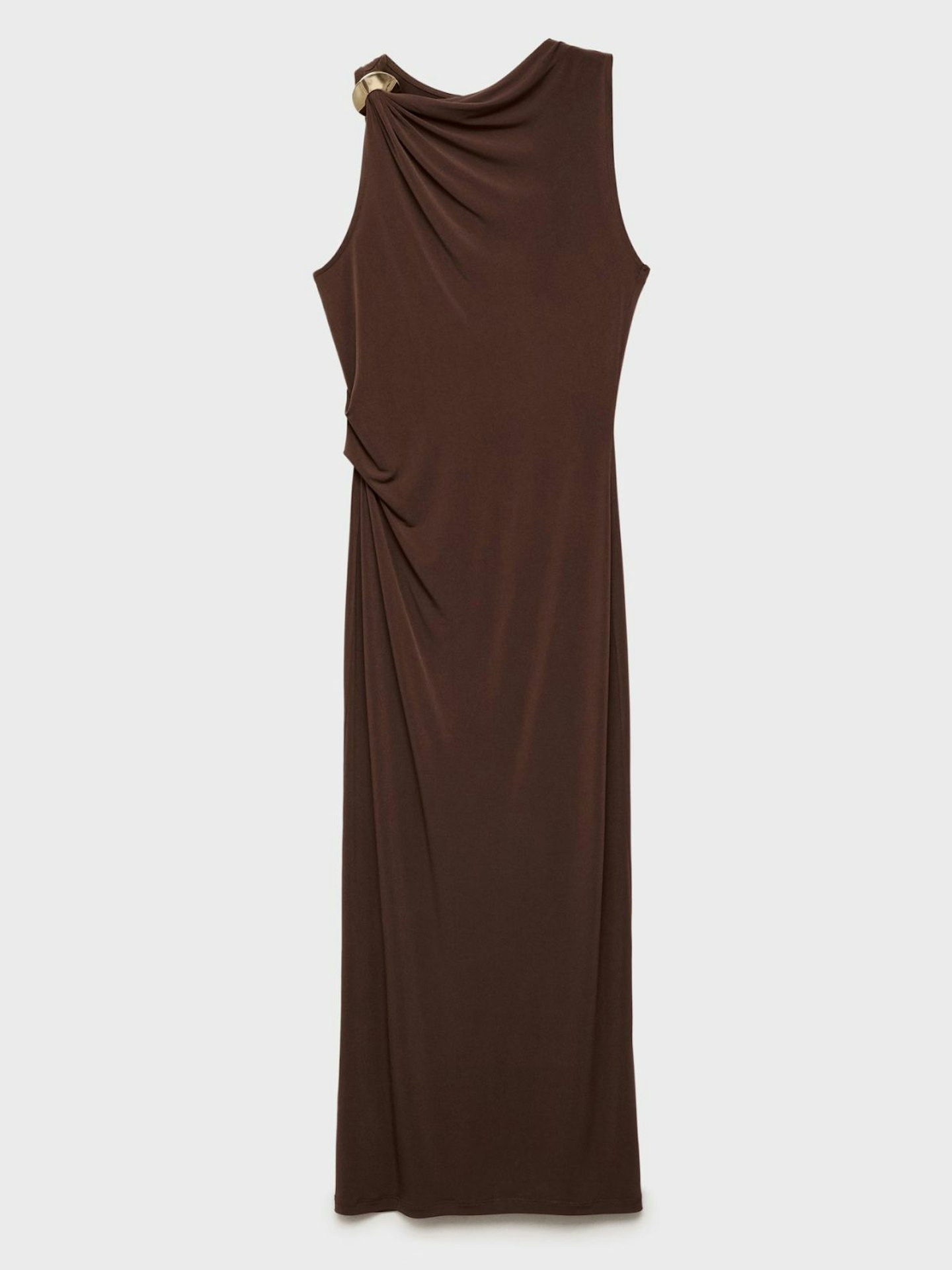 Draped Dress With Metallic Detail