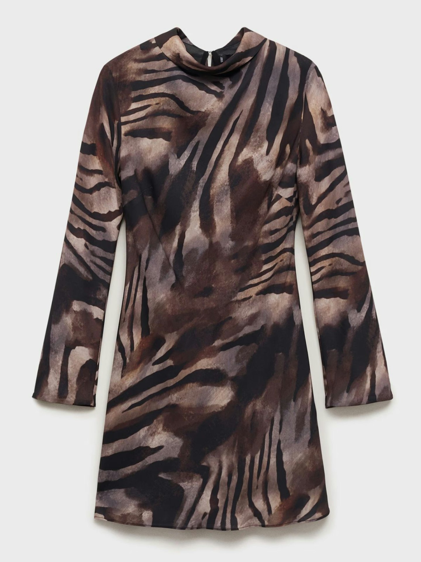 Zebra Back Bow Satin Dress