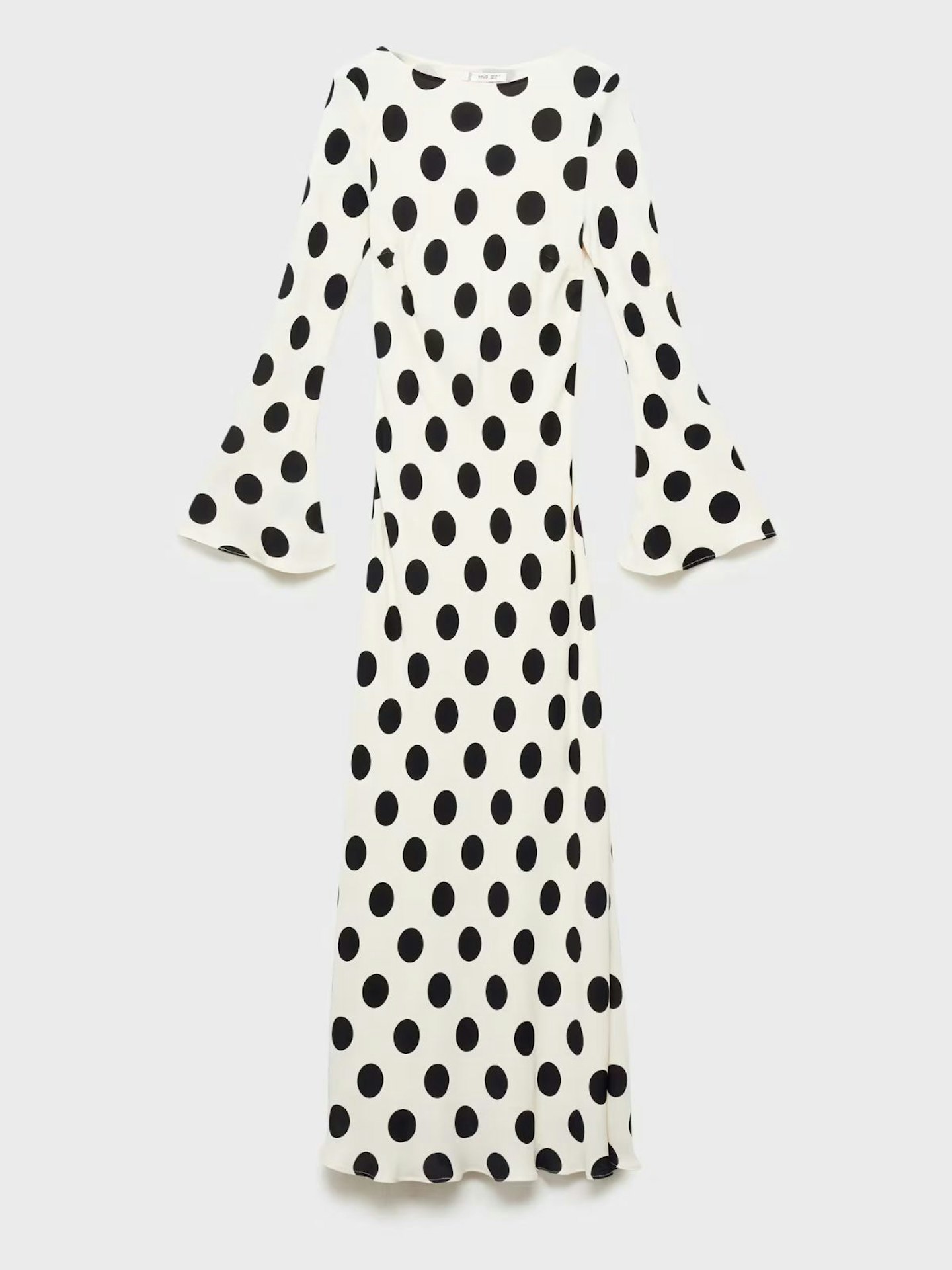 Flared Sleeve Polka-Dot Dress