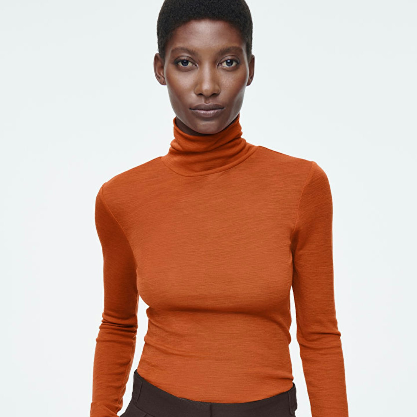 cos orange roll neck