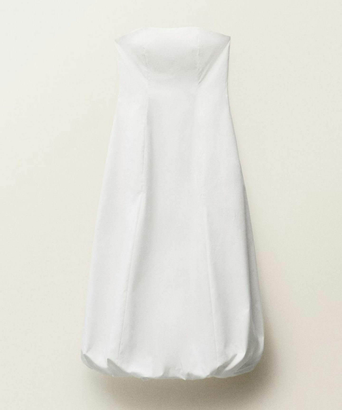 Strapless Dress With Puffed Hems