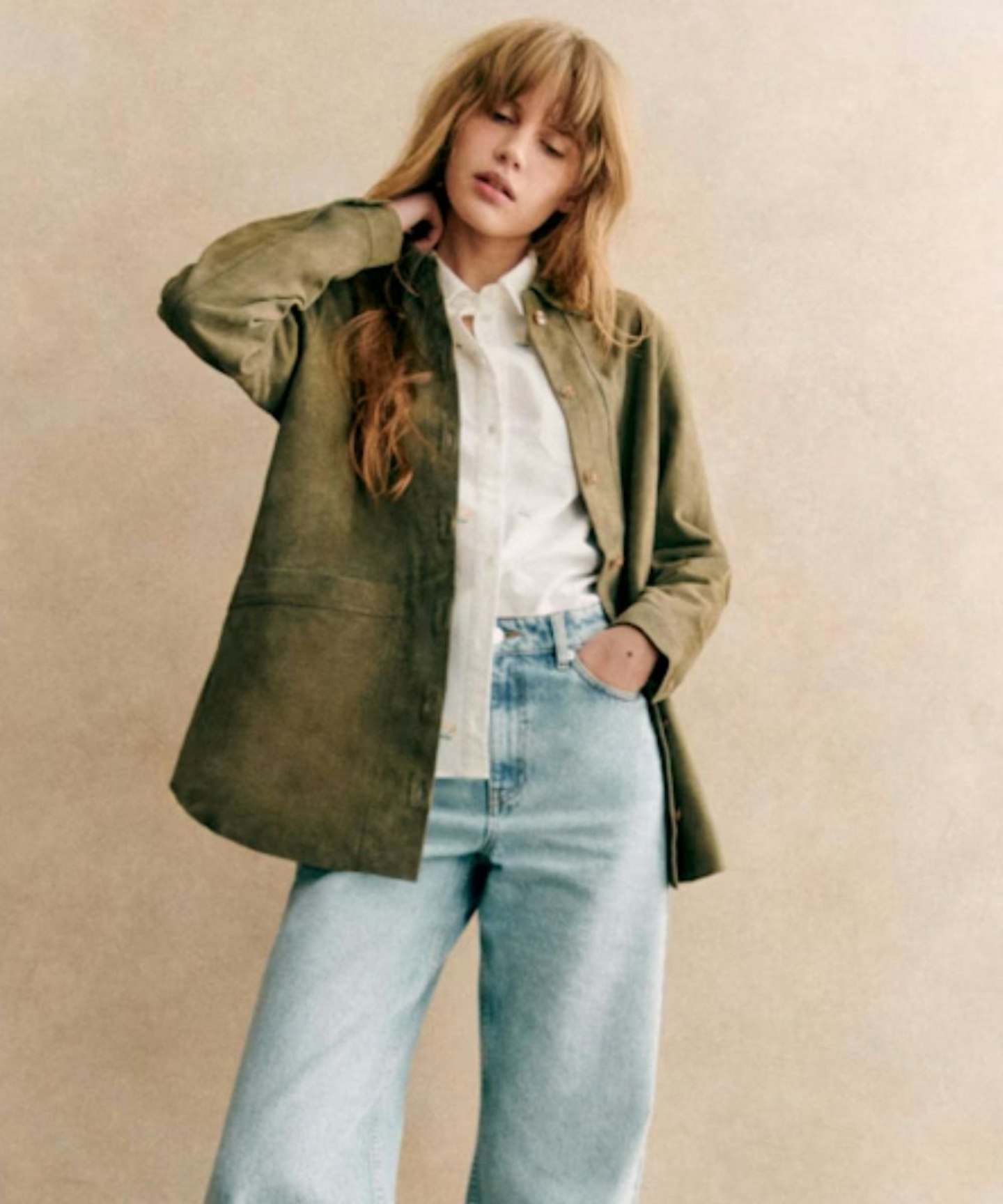 Will Jacket - Suede Olive Green