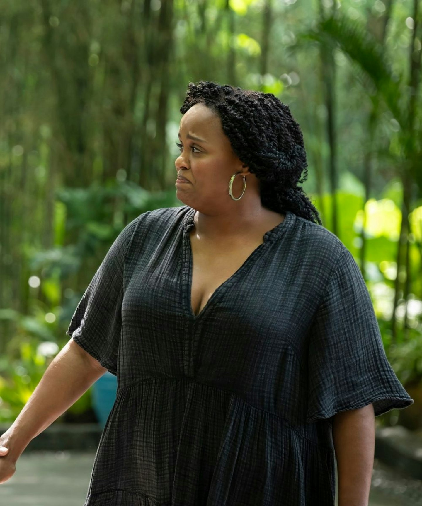 the white lotus season 3 fashion Belinda wearing an Anthropologie dress