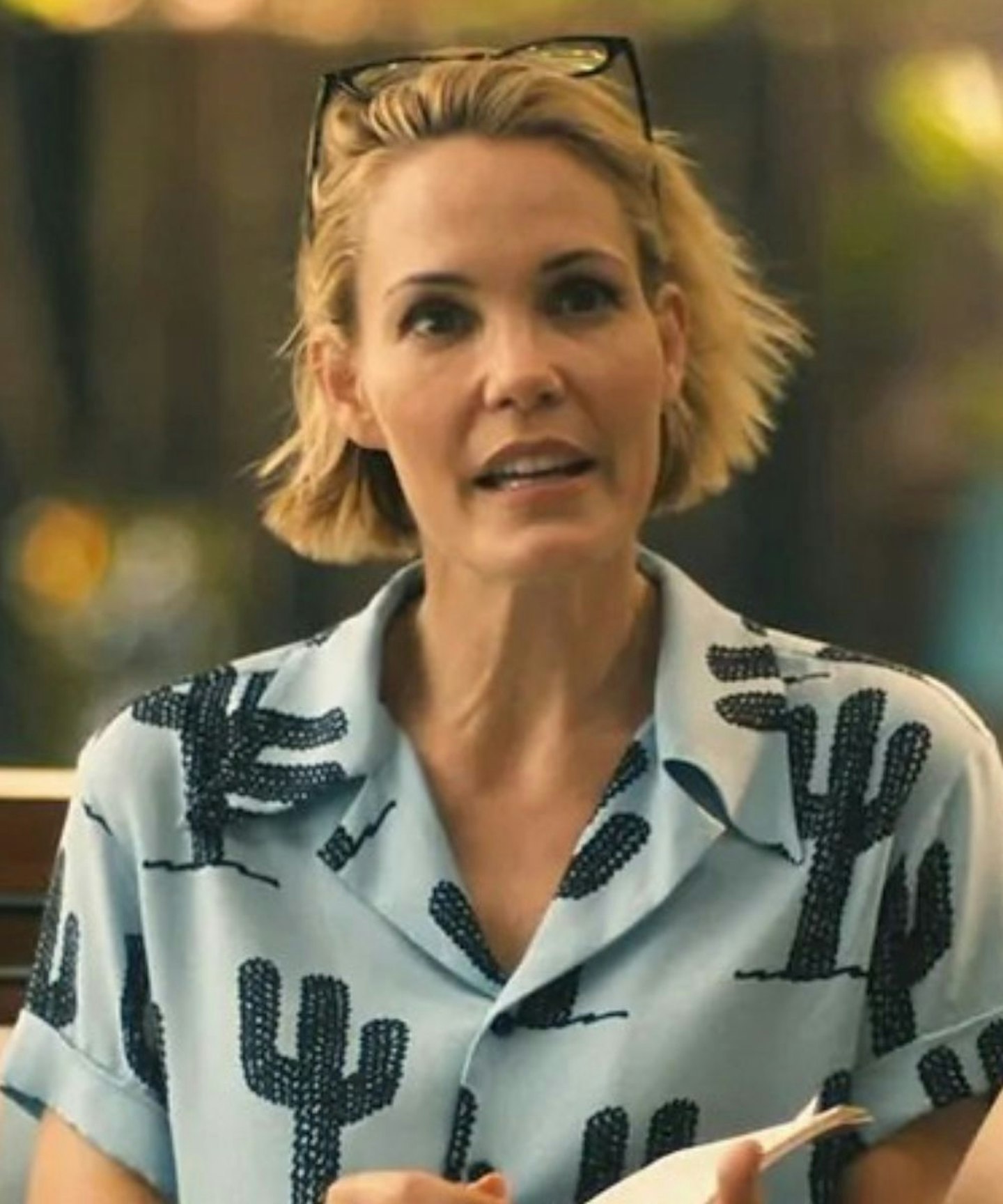 the white lotus season 3 fashion Kate wearing Bella Freud cactus pyjama