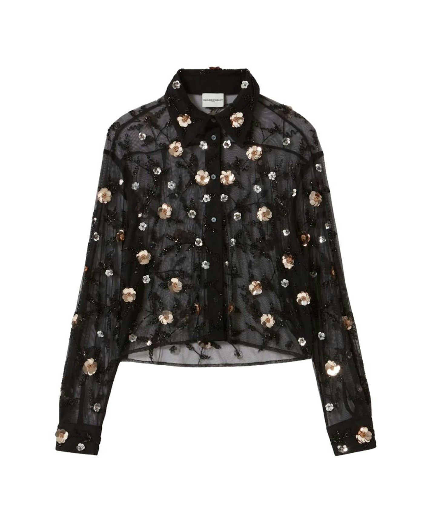Claudie Pierlot, Embroidered Sheer Shirt