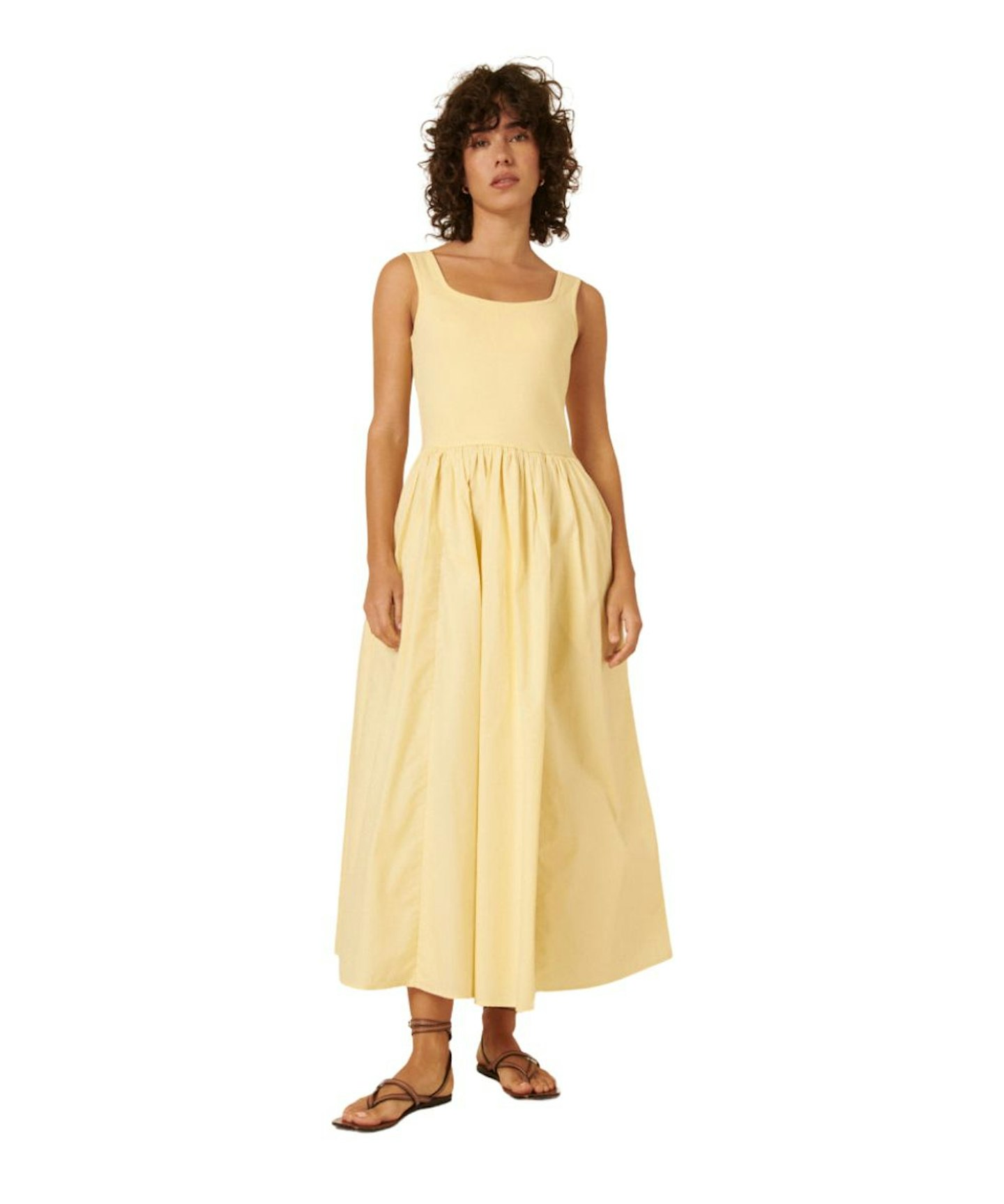Nobody's Child, Butter Yellow Colorado Midi Dress