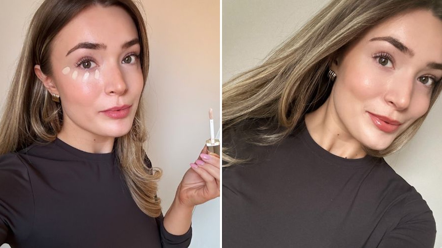 beauty writer trying out concealer