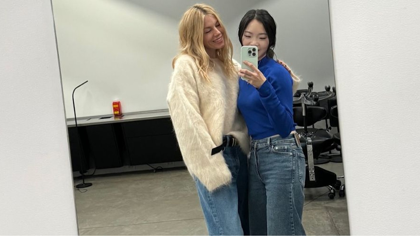 sienna miller jeans and a jumper