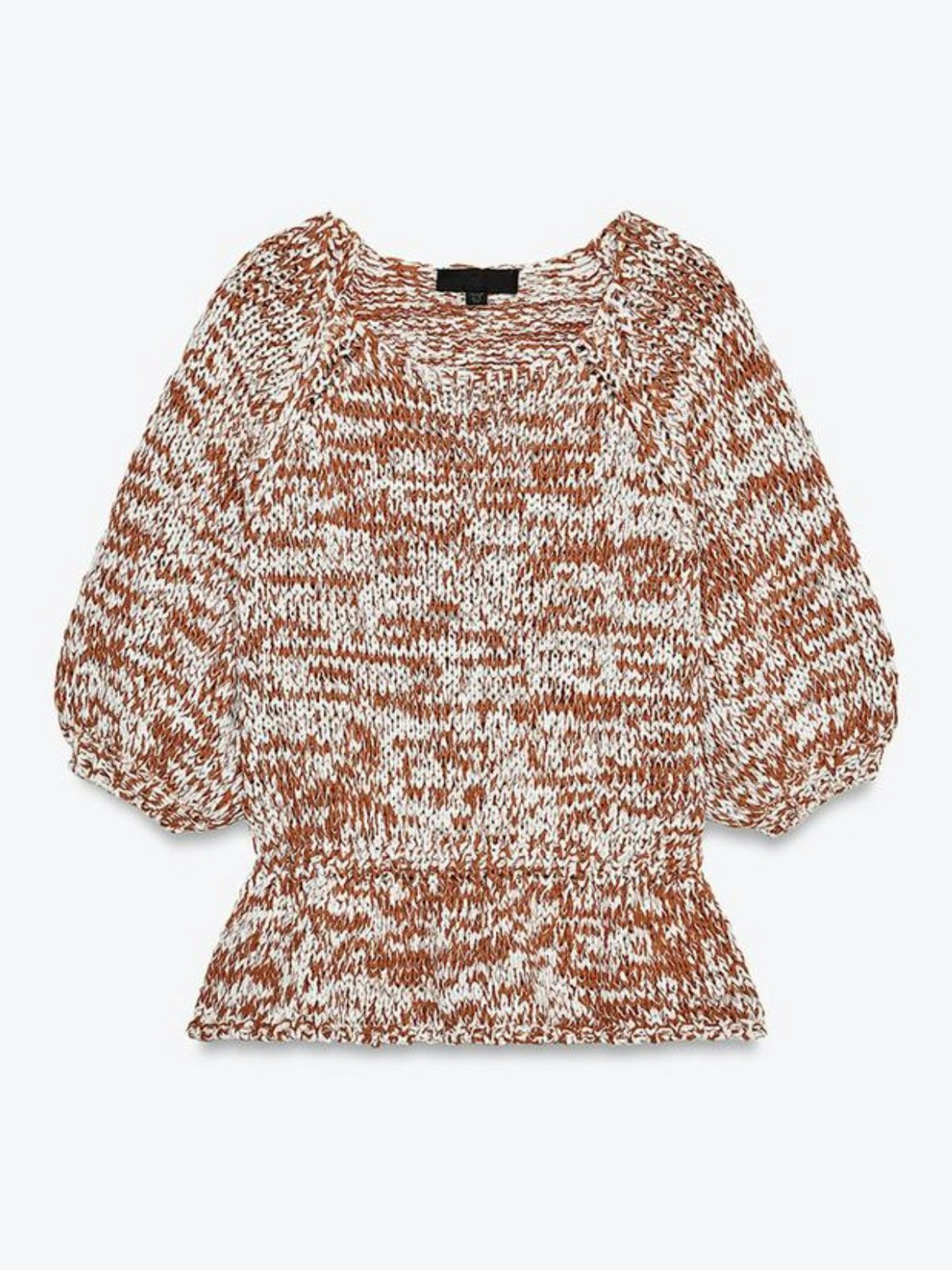 Combined Knit Peplum Top