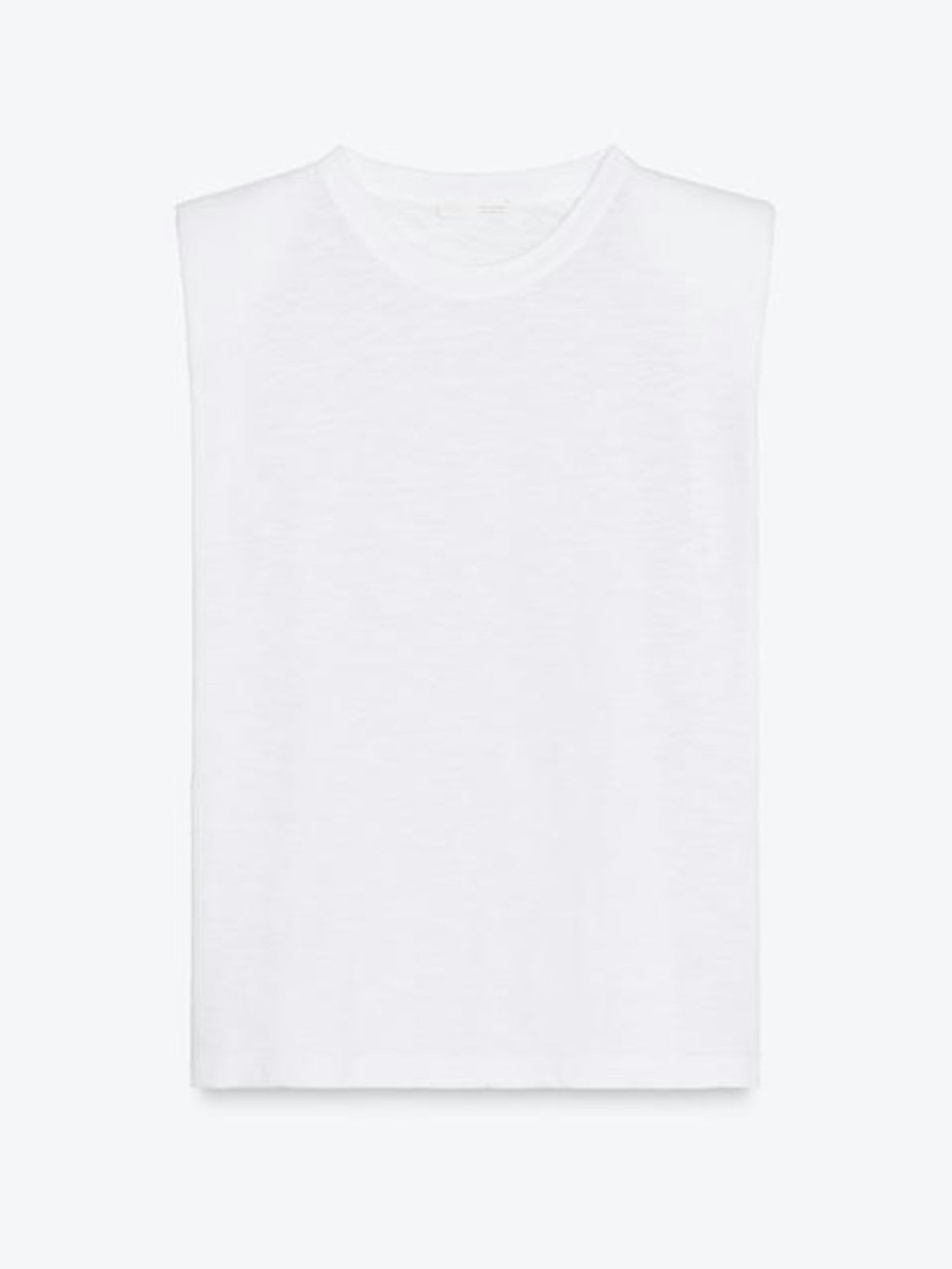 Faded-Effect T-Shirt With Shoulder Pads